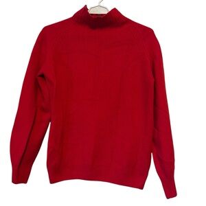 Bianco & Blu Sweater Womens Small Wool Cashmere Blend Knit Red Italy Made‎